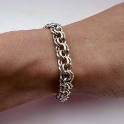 Nice Vintage Sterling Silver 925 Men's Jewelry Chain Bracelet Marked 9.4gr