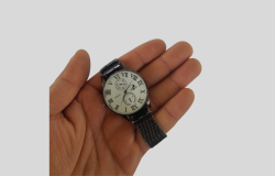 Vintage Men Watch Quartz Battery Silver Bracelet Wristwatch China Collectibles