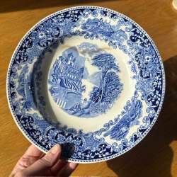 Vintage Dutch Maastricht deep dinner plate Cambridge Old England Royal pottery