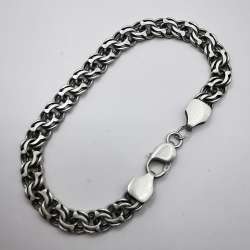 Vintage Chic Massive Bracelet Jewelry, 925 Sterling Silver,Handmade   24,29g