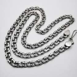 Vintage Beautiful Unusual Jewelry Chain, 925 Sterling Silver, Signed 25.66g