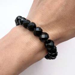 Thomas Sabo Vintage Sterling Silver 925 Faceted Obsidian Charm Bracelet Jewelry