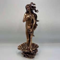 Birth of Goddess Venus Statue Figure Polystone Bronze Home Decor Italy 11