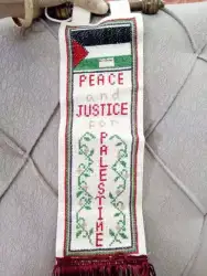 Handmade Palestine Embroidery Tatreez Folk Traditional Art Hanging Wall Palestin