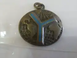 Vintage Unesco 1946-1966 Paris Bronze / Brass Medal Map World Oval Souvenir 25 g