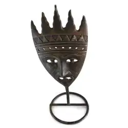 Vintage Brass Copper Style Pharaohs Egypt Candle Holder Oil Decorative
