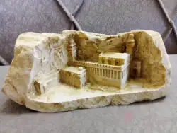 Collectibles Handmade Al-Haram Al-Ibrahimi Hebron Carved Stone Holy Land 308gr