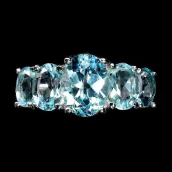 Breathtaking SILVER RING SIZE 18 14K White Gold Bright women fashion jewelry