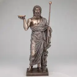 HIPPOCRATES Statue Figure Polystone Bronze Home Decor Made in Italy 12.9