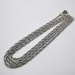 Vintage Fine Jewelry Chain, Star  875 Sterling Silver, Signed  4g