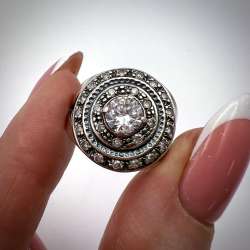 Nice Vintage Sterling Silver 925 Women's Jewelry Ring Signed 5 gr Size 6.5