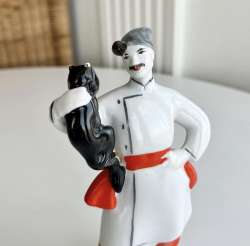 1970 Vintage USSR Collectible Porcelain Figure Statue Vakula & Devil Gogol Kyiv