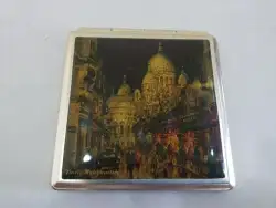 Collectibles Miniature Vintage Mirror Paris Travel Gold Color Beautiful