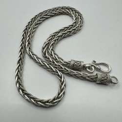 Vintage Exclusive Handmade Jewelry Chain, 925 Sterling Silver, Signed  47.45g