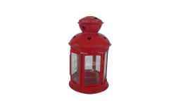 Antique Candle Holder Light Red Candlestick Metal Wall Hanging Decor Glass Clear