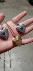 Love Heart Secret Message Locket Pendant - Vintage Custom Jewelry Gift for Coupl