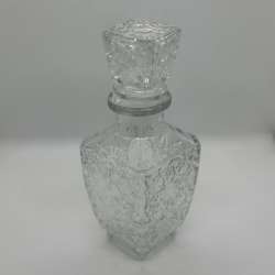 Beautiful Quality Vintage (1950s)12cm length Pressed Glass Decanter with stopper