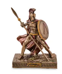 LEONID KING OF SPARTA Statue Figure Polystone Bronze Home Decor Gift Italy 8cm
