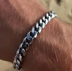 Men's bracelet made of stainless steel 8 mm Cuban braid CHAIN FASHION JEWELRY