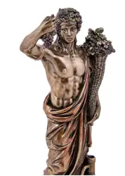 Dionysus God Wine and Fun Statue Figure Polystone Bronze Home Decor Gift Italy