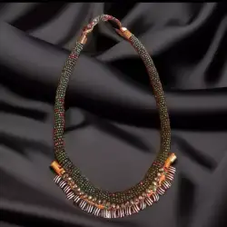 Handmade Multi-color Antique Traditional Heritage Necklace Old collectibles