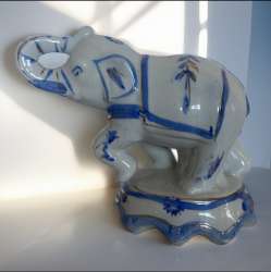 Handmade Elephant-shaped Porcelain Statue, Made In Ancient China, Distinctive