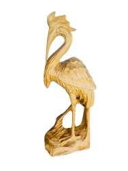 Vintage Wooden Sculpture Bird Very nice Handmade For Decoration Weight 179 gr