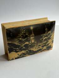 Vintage Soviet USSR Collectible Old Plastic Trinket Jewelry Box Kremlin