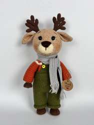 Beautiful Hand Made Doll Deer Stag for Kids, Home Decor 27 cm
