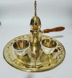 Porcelain-and-copper-gold-white-Arabic-Turkish-coffee-cups-Dallah-and-tray