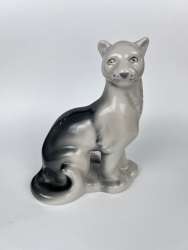 Polonne Vintage Soviet Porcelain Figure Statue Puma Ukraine Marked 15 cm