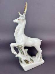 1970 Polonne Huge Vintage Soviet Porcelain Statue Figure Deer Ukraine 12.2