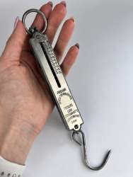 Vintage Soviet Metal Manual Mechanical Canter Scales Suspended Moscow up to 10kg