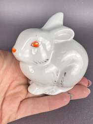 Polonne Vintage Miniature Soviet Porcelain Figure Statue Rabbit Hare Ukraine
