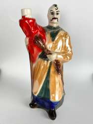 Huge Vintage Soviet Porcelain Figure Statue Decanter Ukrainian Cossack Marked