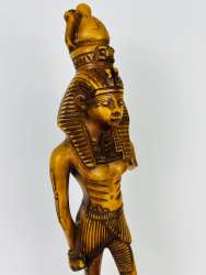 Huge Vintage Egyptian Pharaon Resin Figure Statue Egypt Collectible Home Decor