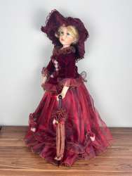 Huge Vintage Collection Doll Biscuit Porcelain Wig Blond Hair 65 cm