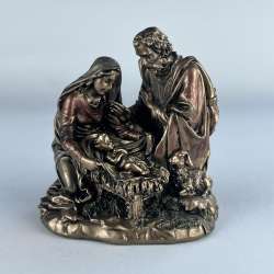 Christmas Statue Figure Polystone Bronze Home Decor Made in Italy