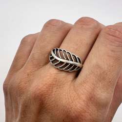 Fine Vintage Filigree Sterling Silver 925 Women's Jewelry Ring Stamped Size 10