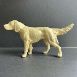 Old Vintage Soviet USSR Plastic Statue Figure Dog Setter from Ukraine Marked