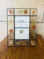 Vintage Handmade Frame of Dried Natural Roses, Very Beautiful For Decoration