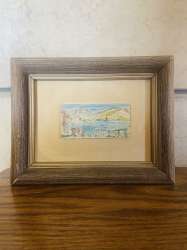 Vantage Painting Watercolor painting, wood Frame, Ancient Landscape