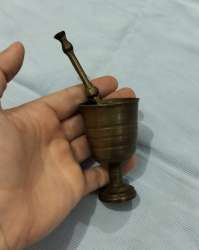 Vintage decorative collectible brass /Copper Miniature Mortar 7 cm
