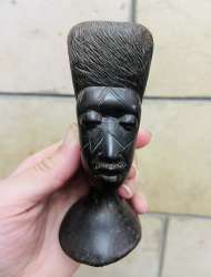 Antique 19th Wood African Hand-carved Ebony Wood,155 cm high Old Rare collectibl