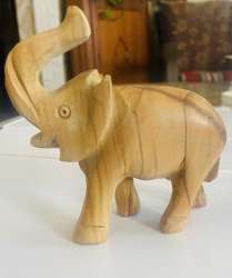 Vintage Hand-carved Wooden Elephant  Decoration From Olive Wood From Bethlehem