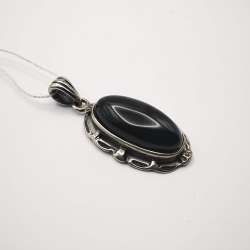 Beautiful New Handmade Pendant, 925 Silver, Natural Baltic Dark Amber 2,4g