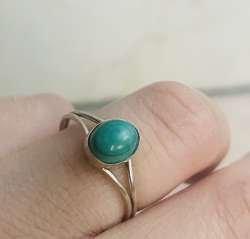 Beautiful 925 stamped antique silver Fuerzi gemstone ring size 15
