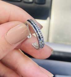 Antica silver ring, 925 caliber, stamped, luxurious, free size, classic shape