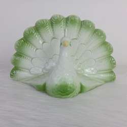 Vintage Italian porcelain figurine, vintage peacock shape#P16