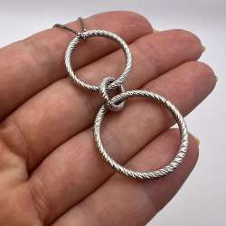 Vintage Women's Jewelry Sterling Silver 925 Necklace Chain Pendant Signed 4.5 gr